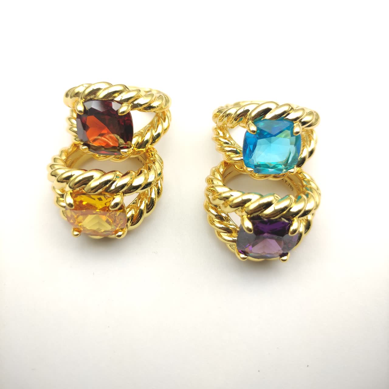 David Yurman Gold and Ruby Ring